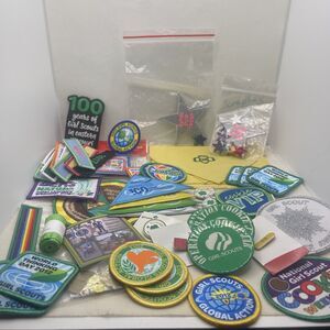 Lot of Vintage Girl Scouts  Pins 50+ Patches & Others 2009 - 2017